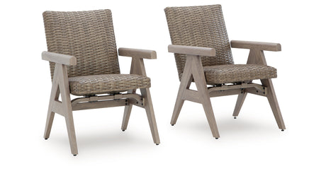 Cliff Trails Beige Outdoor Rocking Arm Chair from Ashley - Luna Furniture