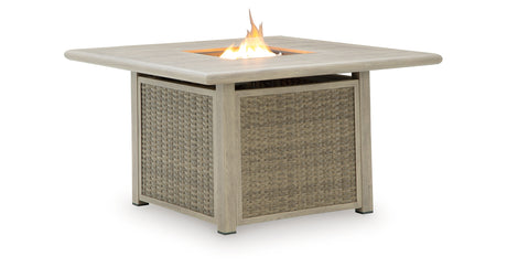 Cliff Trails Beige Fire Pit Table from Ashley - Luna Furniture