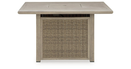 Cliff Trails Beige Fire Pit Table from Ashley - Luna Furniture