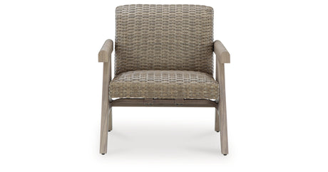 Cliff Trails Beige Outdoor Rocking Lounge Chair from Ashley - Luna Furniture