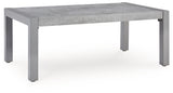 Hurley Park Gray Outdoor Sofa, 2 Lounge Chairs and Coffee Table from Ashley Furniture - Luna Furniture