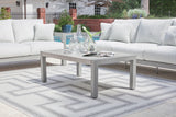 Hurley Park Outdoor Sofa and Loveseat with Coffee Table in Gray from Ashley Furniture - Luna Furniture