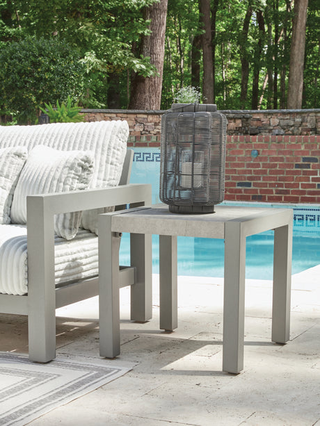 Hurley Park Gray Outdoor End Table from Ashley Furniture - Luna Furniture
