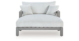 Hurley Park Gray Outdoor Chaise Lounge with Cushion from Ashley Furniture - Luna Furniture