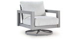 Hurley Park Outdoor Loveseat with 2 Lounge Chairs in Gray from Ashley Furniture - Luna Furniture