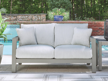 Hurley Park Outdoor Sofa and Loveseat in Gray from Ashley Furniture - Luna Furniture