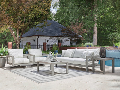 Hurley Park Outdoor Sofa with 2 Lounge Chairs in Gray from Ashley Furniture - Luna Furniture