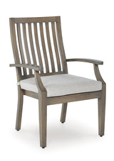Rainier Ranch Outdoor Dining Table and 6 Chairs in Brown/Beige from Ashley Furniture - Luna Furniture