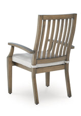 Rainier Ranch Outdoor Dining Table and 6 Chairs in Brown/Beige from Ashley Furniture - Luna Furniture