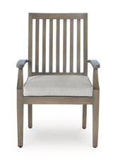 Rainier Ranch Outdoor Dining Table and 6 Chairs in Brown/Beige from Ashley Furniture - Luna Furniture