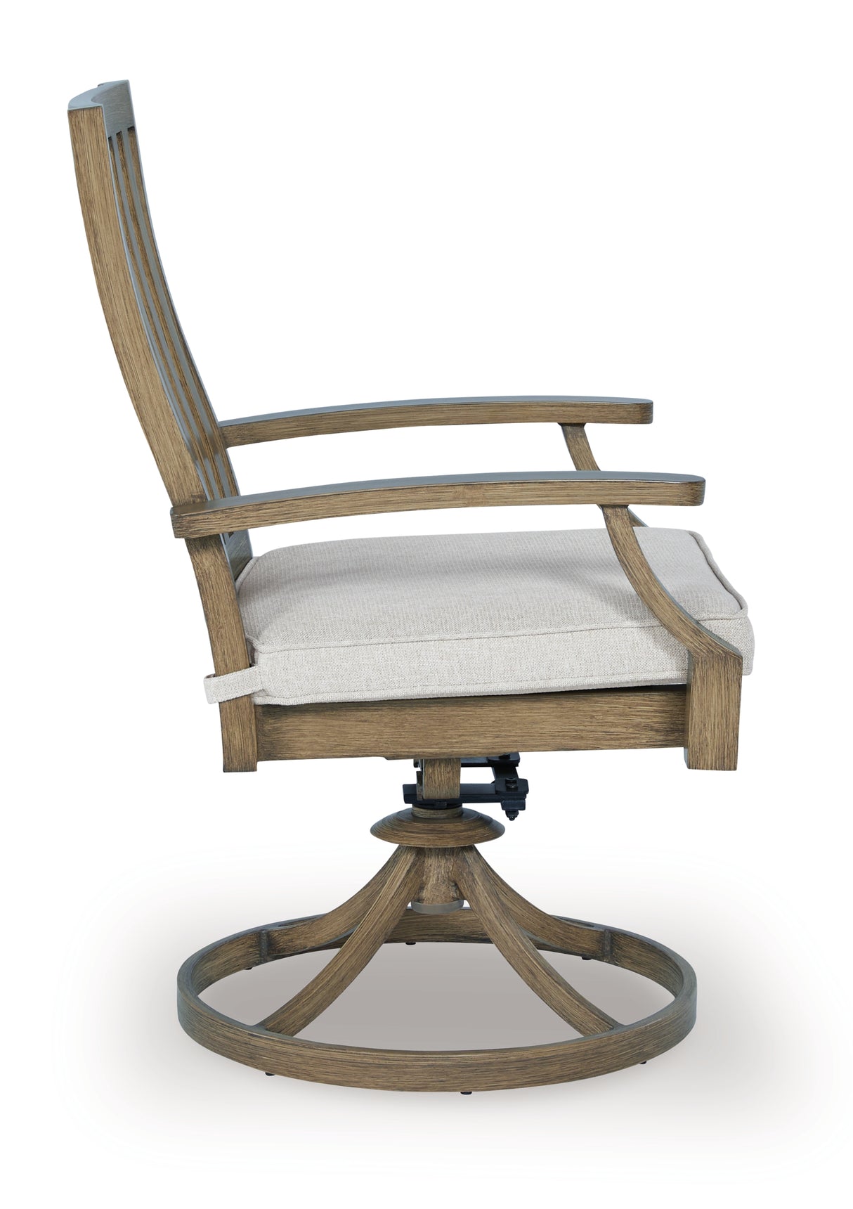 Rainier Ranch Outdoor Dining Table and 6 Chairs in Brown/Beige from Ashley Furniture - Luna Furniture