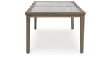 Rainier Ranch Brown/Beige Outdoor Dining Table from Ashley Furniture - Luna Furniture