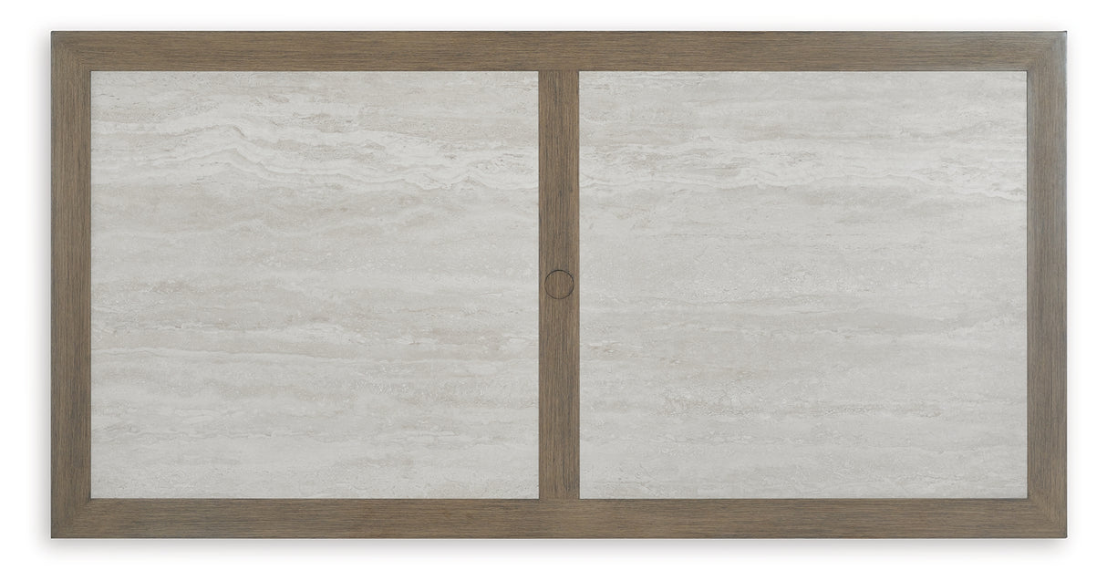Rainier Ranch Brown/Beige Outdoor Dining Table from Ashley Furniture - Luna Furniture
