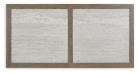 Rainier Ranch Brown/Beige Outdoor Dining Table from Ashley Furniture - Luna Furniture