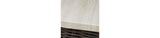 Kimora Beige/Dark Brown Outdoor Coffee Table from Ashley - Luna Furniture
