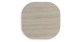 Kimora Beige/Dark Brown Outdoor End Table from Ashley Furniture - Luna Furniture