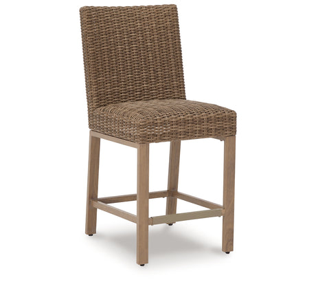 Walton Bridge Driftwood Outdoor Bar Stool from Ashley Furniture - Luna Furniture