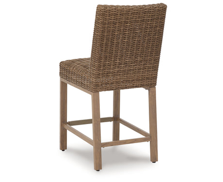 Walton Bridge Driftwood Outdoor Bar Stool from Ashley Furniture - Luna Furniture