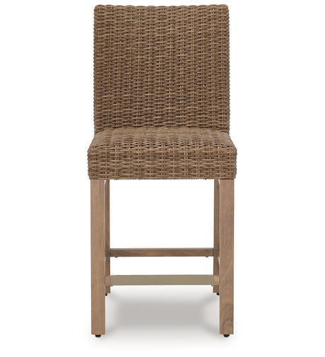 Walton Bridge Driftwood Outdoor Bar Stool from Ashley Furniture - Luna Furniture