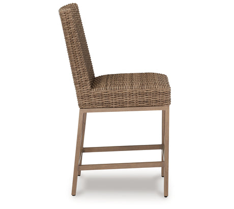 Walton Bridge Driftwood Outdoor Bar Stool from Ashley Furniture - Luna Furniture