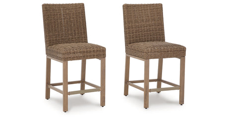 Walton Bridge Driftwood Outdoor Bar Stool from Ashley Furniture - Luna Furniture
