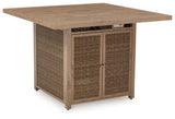 Walton Bridge Outdoor Bar Table and 4 Barstools in Driftwood from Ashley Furniture - Luna Furniture