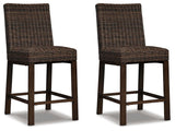 Paradise Trail Medium Brown Bar Stool (Set of 2) from Ashley Furniture - Luna Furniture
