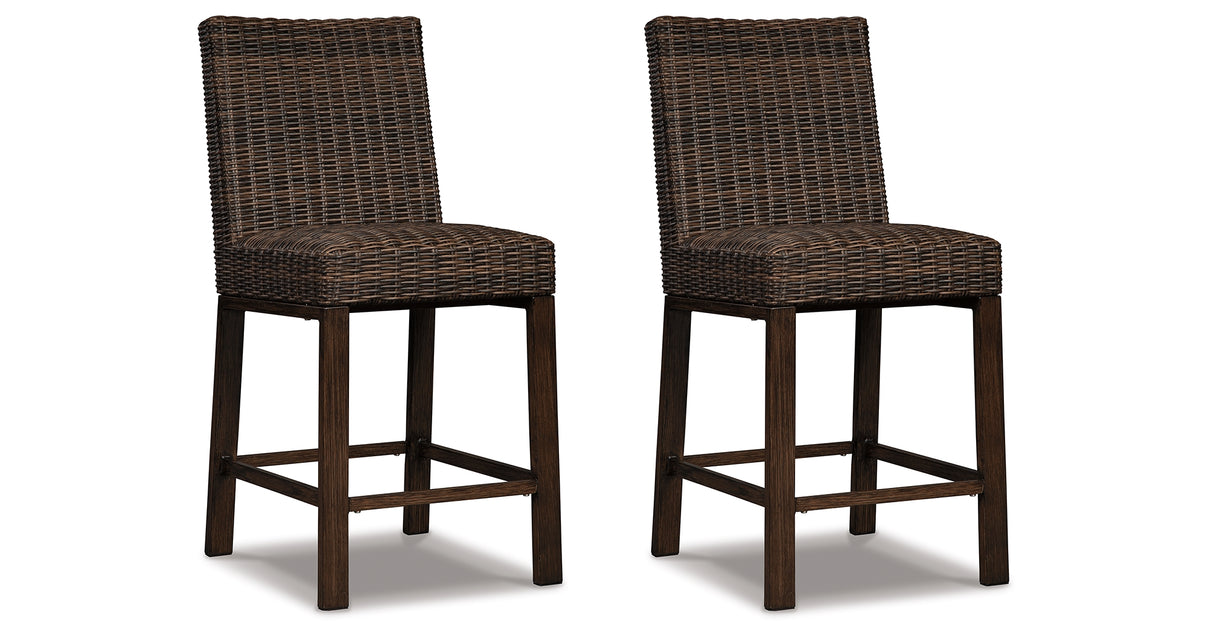 Paradise Trail Medium Brown Bar Stool (Set of 2) from Ashley Furniture - Luna Furniture