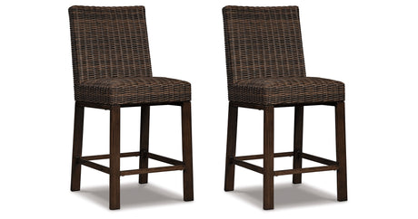 Paradise Trail Medium Brown Bar Stool (Set of 2) from Ashley Furniture - Luna Furniture
