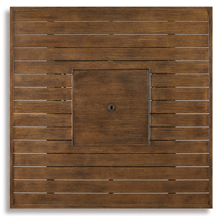 Paradise Trail Medium Brown Bar Table with Fire Pit from Ashley - Luna Furniture