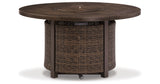 Paradise Trail Medium Brown Fire Pit Table from Ashley Furniture - Luna Furniture