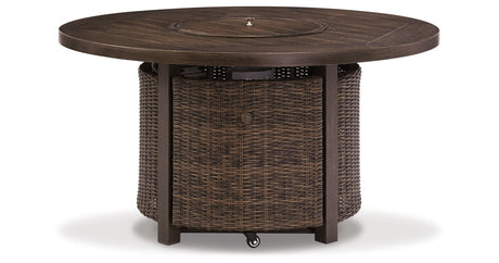 Paradise Trail Medium Brown Fire Pit Table from Ashley Furniture - Luna Furniture