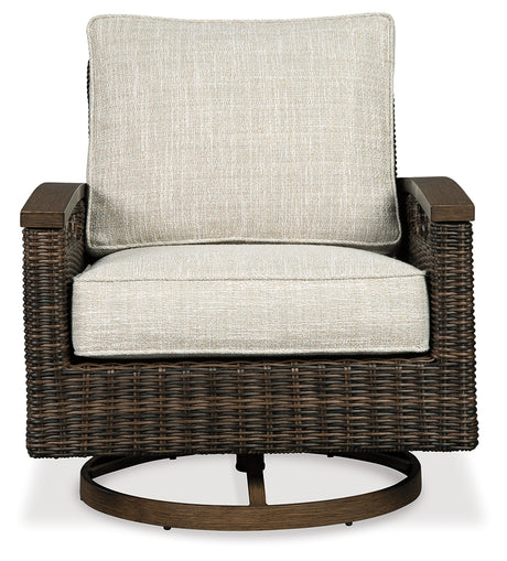 Paradise Trail Medium Brown Swivel Lounge Chair from Ashley Furniture - Luna Furniture