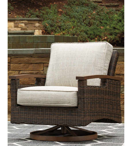 Paradise Trail Medium Brown Swivel Lounge Chair from Ashley Furniture - Luna Furniture