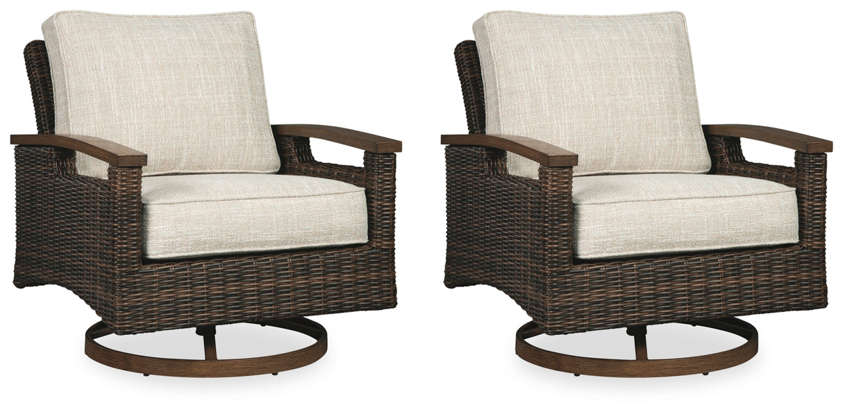 Paradise Trail Medium Brown Swivel Lounge Chair from Ashley Furniture - Luna Furniture