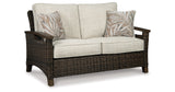 Paradise Trail Medium Brown Loveseat with Cushion from Ashley Furniture - Luna Furniture
