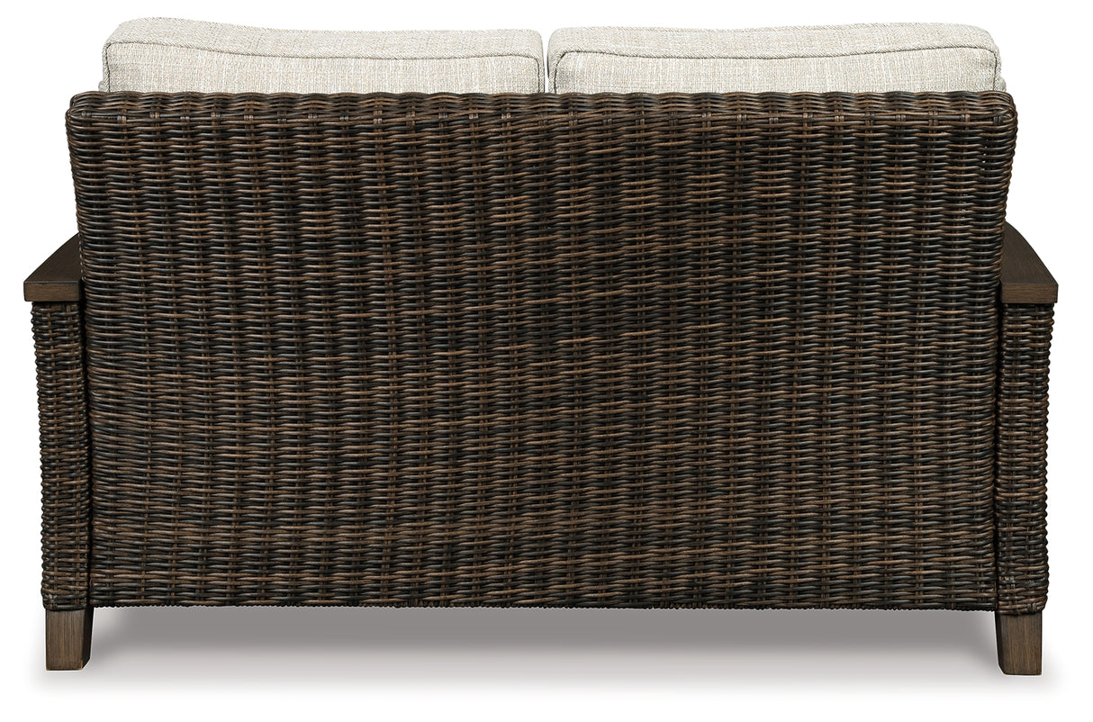 Paradise Trail Medium Brown Loveseat with Cushion from Ashley Furniture - Luna Furniture