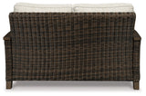 Paradise Trail Medium Brown Loveseat with Cushion from Ashley Furniture - Luna Furniture