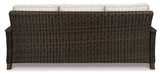 Paradise Trail Medium Brown Sofa with Cushion from Ashley Furniture - Luna Furniture