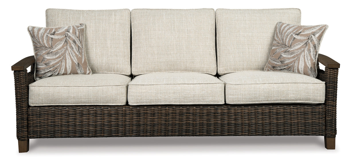Paradise Trail Medium Brown Sofa with Cushion from Ashley Furniture - Luna Furniture