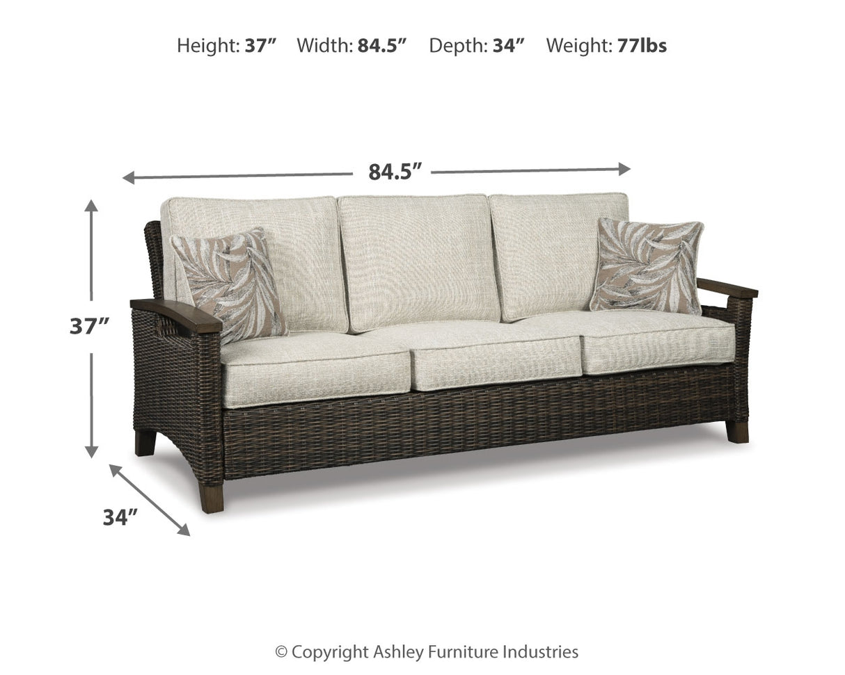 Paradise Trail Medium Brown Sofa with Cushion from Ashley Furniture - Luna Furniture