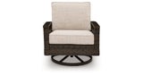 Monterey Point Outdoor Sofa with 2 Lounge Chairs in Dark Brown from Ashley Furniture - Luna Furniture