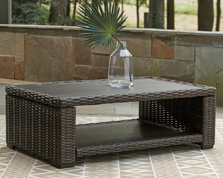 Grasson Lane Brown Coffee Table from Ashley Furniture - Luna Furniture