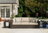 Coastline Bay Brown Outdoor Sofa with Cushion from Ashley - Luna Furniture