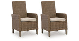 Laguna Heights Beige Arm Chair with Cushion (Set of 2) from Ashley Furniture - Luna Furniture