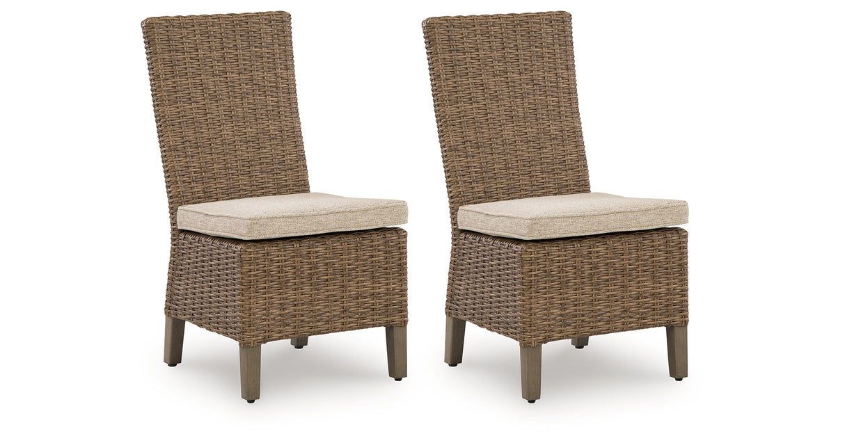 Laguna Heights Beige Side Chair with Cushion (Set of 2) from Ashley Furniture - Luna Furniture