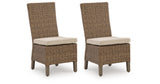 Laguna Heights Beige Side Chair with Cushion (Set of 2) from Ashley Furniture - Luna Furniture