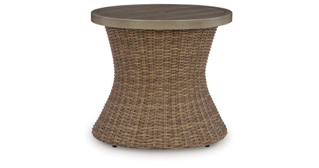 Laguna Heights Beige Outdoor End Table from Ashley - Luna Furniture