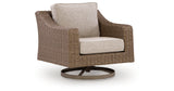 Laguna Heights Beige Swivel Lounge with Cushion from Ashley Furniture - Luna Furniture