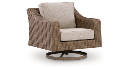 Laguna Heights Beige Swivel Lounge with Cushion from Ashley - Luna Furniture